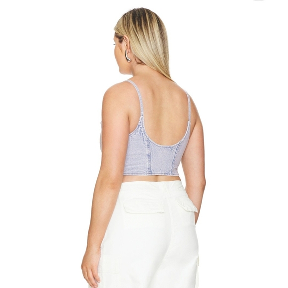 AFRM x Revolve NWT Iris Top In Crystal blue Wash. - Picture 3 of 12